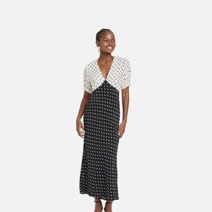a new day Black and White Polka Dot Dress